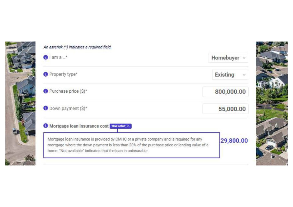 CMHC Loan Insurance Calculator
